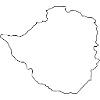 Zimbabwe outline map