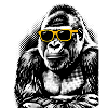 Gorilla Halftone Neon Yellow Sunglasses
