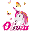 Olivia Einhorn mit Schmetterlingen