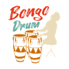 Retro Bongo Drum Silhouette Musician Design