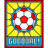 Buntglas-Fußball-Emblem
