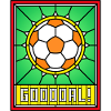 Buntglas-Fußball