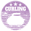Curling Stone Winter Sports Stile Vintage Retrò