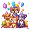 Party friends: Four-legged balloon joy