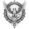 Cosmic Eagle with Rune Ring