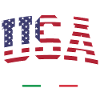 USA 2026 Flag and Snowflakes