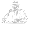 William S Burroughs drinking Espresso