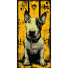Bull Terrier Skull Grunge
