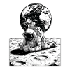 Astronaute Lecture Lune Terre