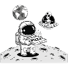 Astronaut Delivery Alien Space Pizza