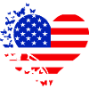 Coeur Drapeau US 
