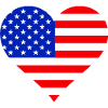 Coeur Drapeau US 