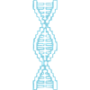 DNA Helix Pixel Art Blue