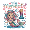 Mermaid 1st Birthday 1 Year