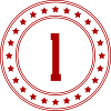 First Place Emblem with Star Circle
