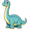 Cheerful cartoon dino for kids