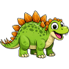 Cheerful Dino Stegosaurus