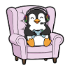 Gamer Penguin Bird Playing Video Games