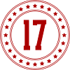 Red Anniversary Badge 17