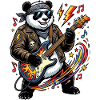 Panda Guitar Rocker in Leather