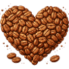 Heart of Coffee Beans Illustration