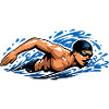 Freestyle Swimmer Dynamic Water