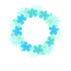 Blue Hibiscus Wreath
