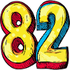 82 Nummer Farverig
