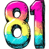 81 Numero Colorato