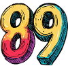 89 Zahl Bunt
