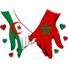 Algeria Morocco Flag Holding Hands