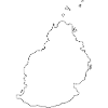 Mauritius outline map
