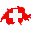 Swiss map with flag