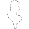 Tunisia outline map