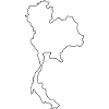 Thailand map outline