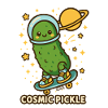 Cosmic Cucumber on Skateboard