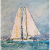 Sailboat at sea
