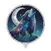 Nachtwolf im Sternenmeer