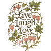 Live Laugh Love Botanical Hearts