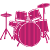 Pink Drum Set Music Lover Graphic