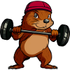 Powerful Squirrel Dumbbell Hero