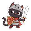 Schwarzer Katzenritter