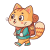 Adventurous cat on a hike