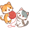 Kittens and kawaii ball