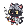 Adorable Armed Knight Cat
