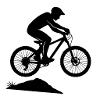 Mountain Adventure Mountain Bike Silhouette