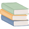 Pastellfarbiger Bücherstapel