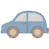 Little Blue Car Graphic
