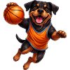 Rottweiler Giocatore di basket Sport Cane da basket