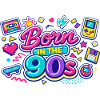 Born in den 90ern Neon-Retro